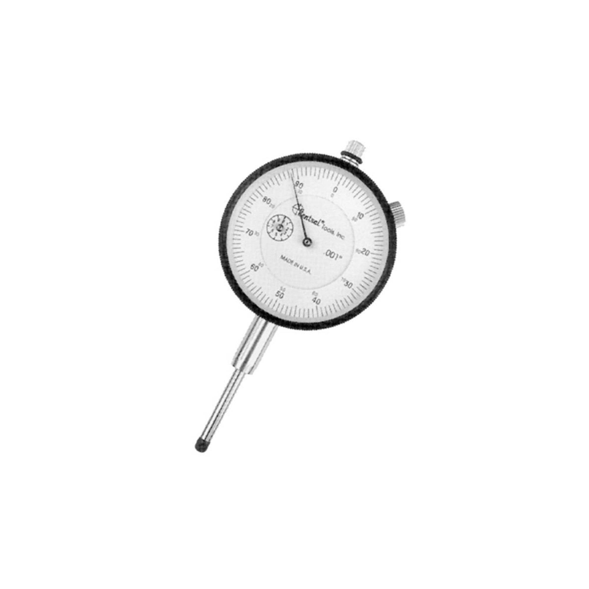 Central Tools Dial Indicator — 2 1/4in. Face, 3/8in. Shank, 1.0in. Range, Model# CEN4345